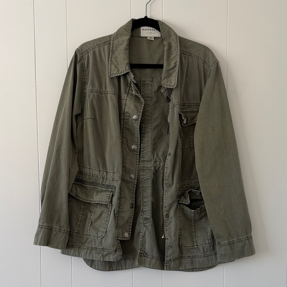 Anthropologie Olive Utility Jacket